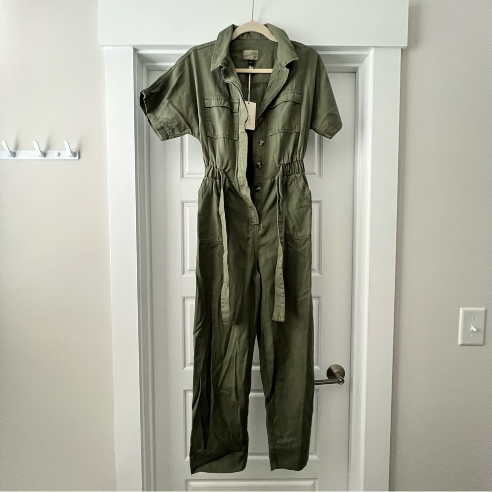 NWT Olive Green Utility Jumpsuit